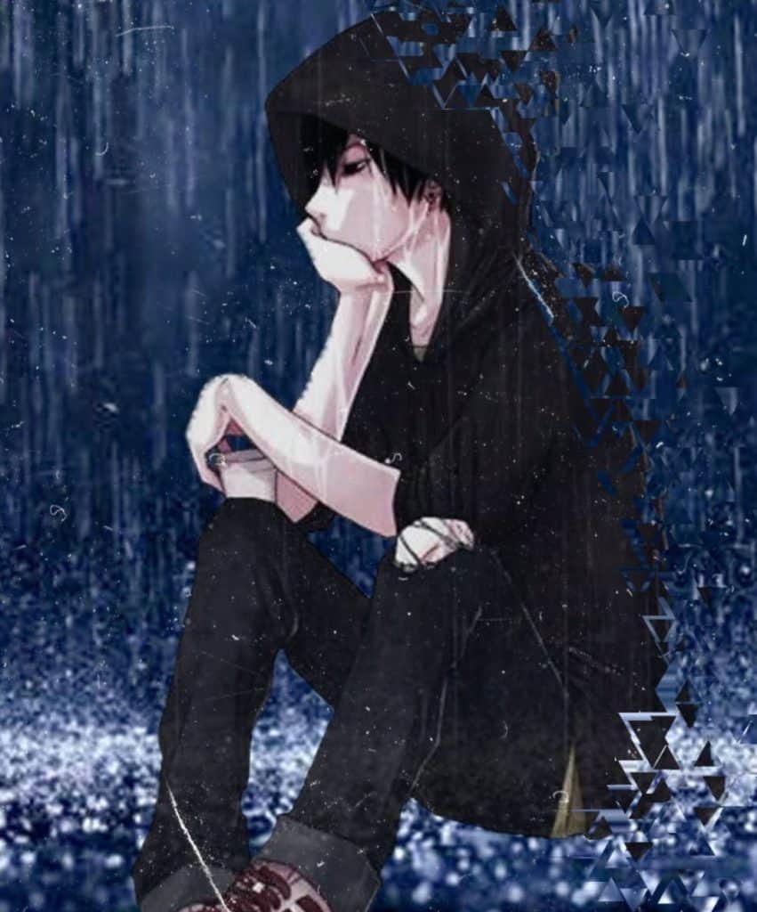 alone anime boys crying