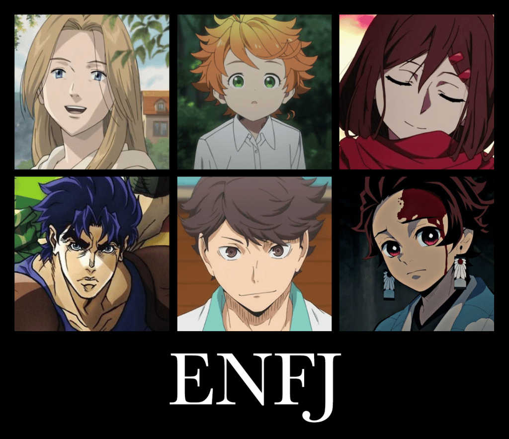 enfj personality type anime characters