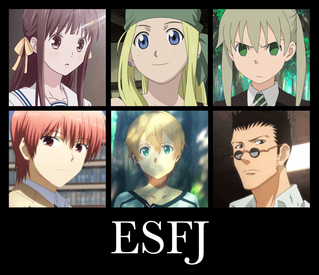 esfj personality type anime characters
