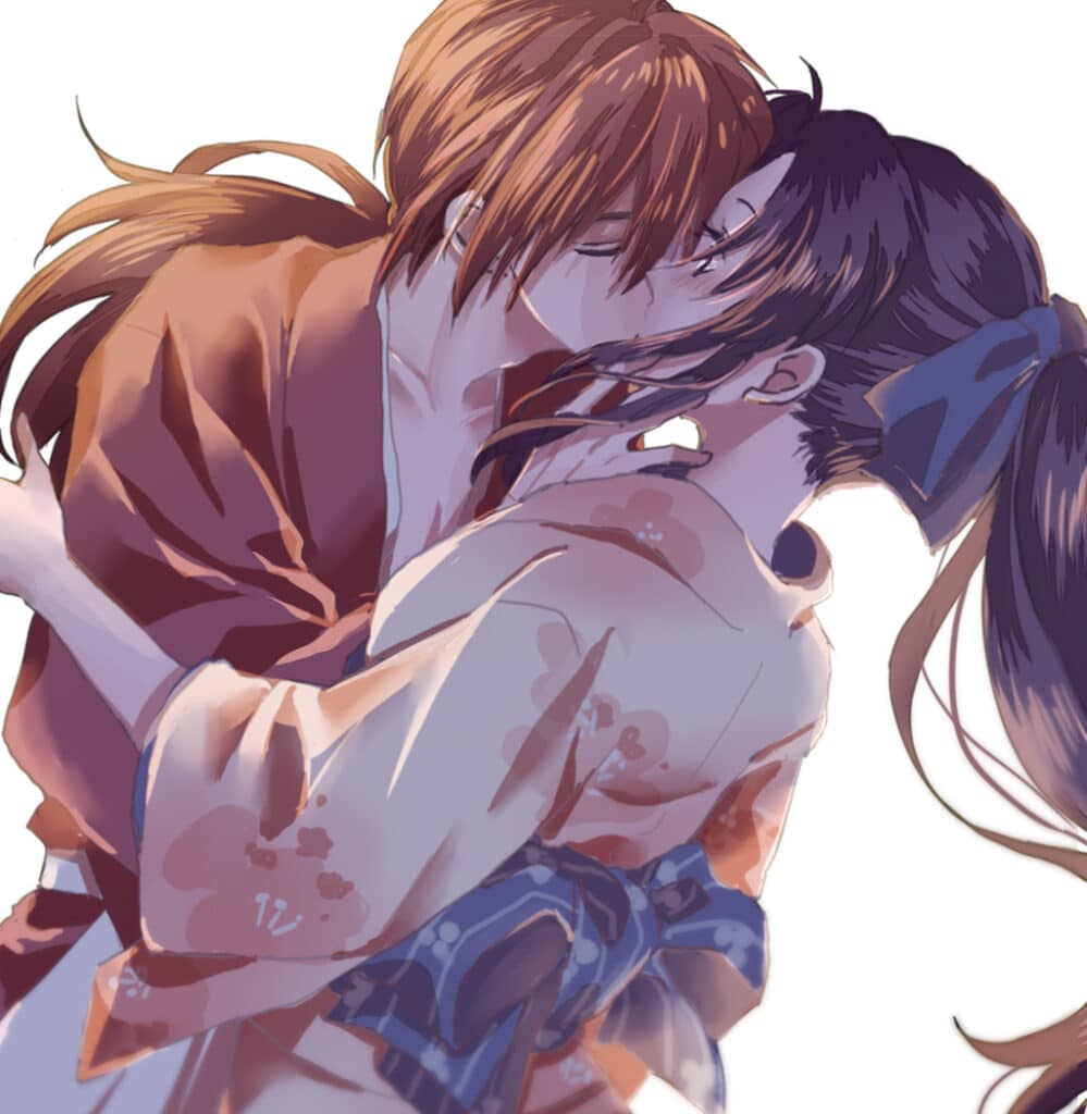 kenshin and kaoru kiss