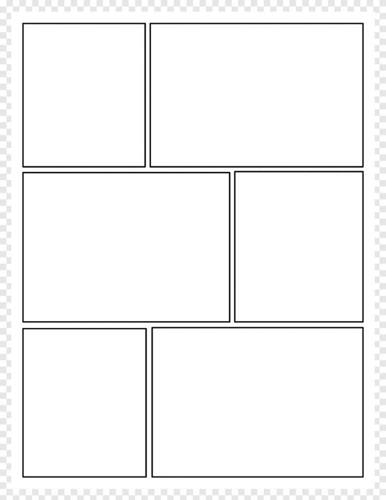 manga page with basic squares