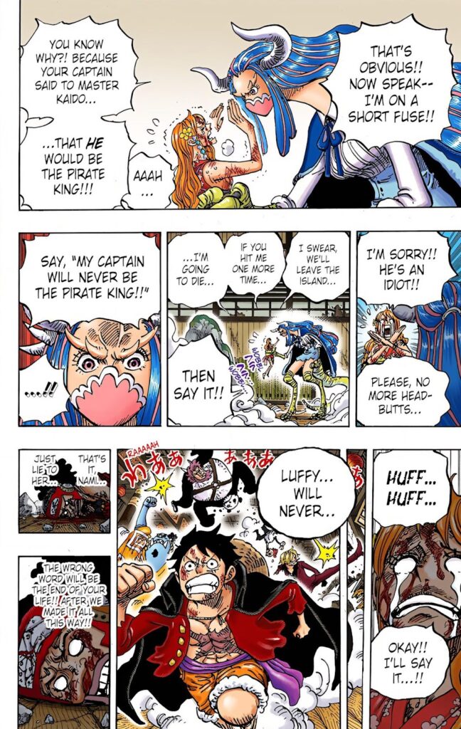 one piece colored manga panel