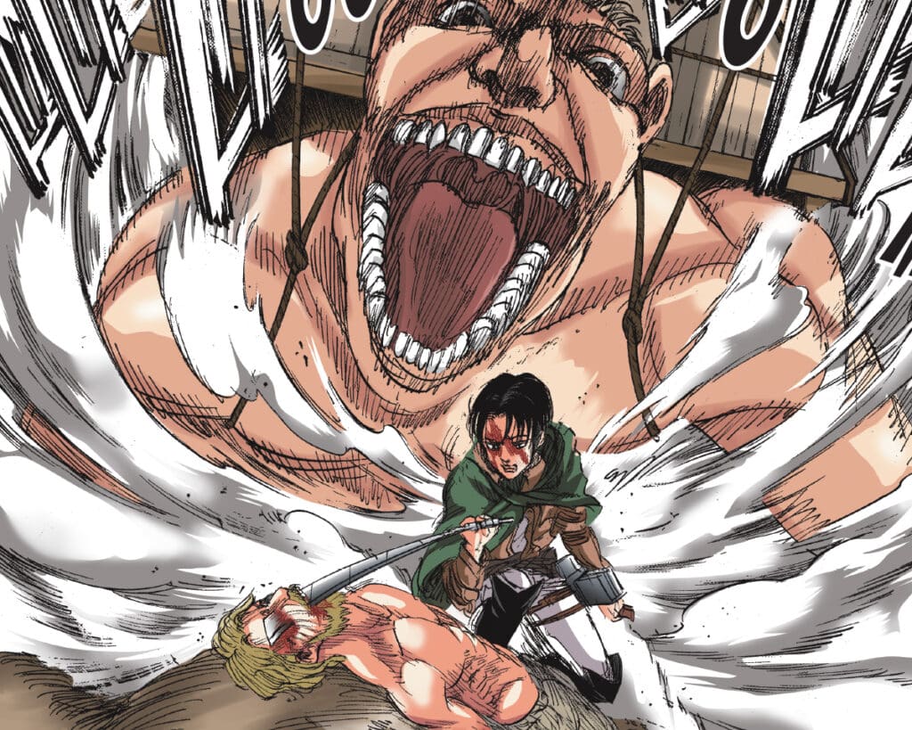 the best of attack on titan in color manga panel