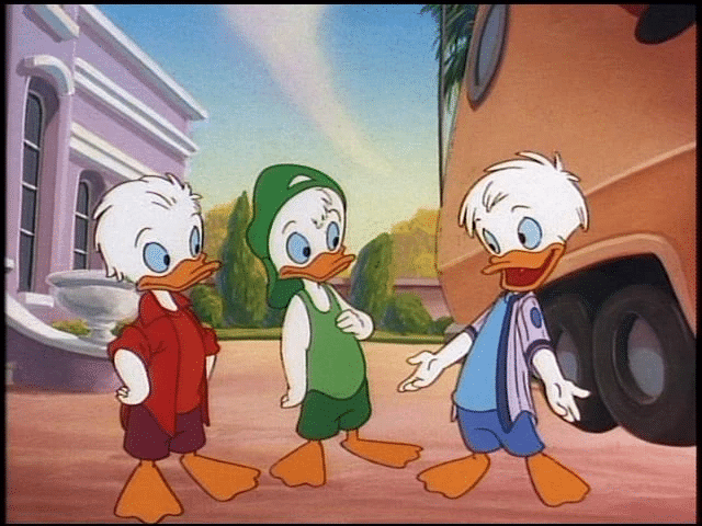 Huey, Dewey, and Louie in Quackpack